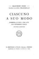 Ciascuno a suo modo